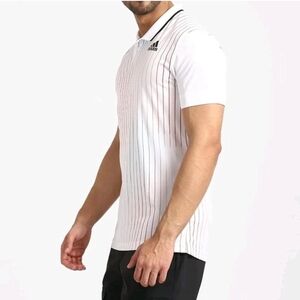 ADIDAS‎ Freelift size XL AEROREADY Melbourne Polo Shirt White Multicolor Stripes